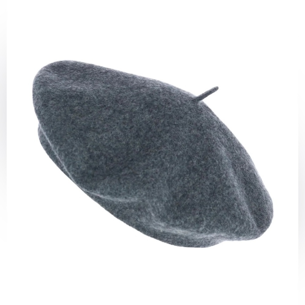 🩶London Fog - Sophisticated Charcoal Grey Beret🩶